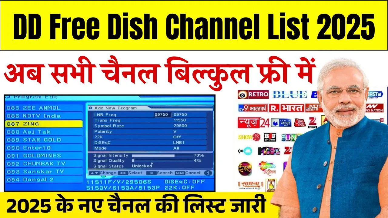 DD Free Dish Channel List 2025